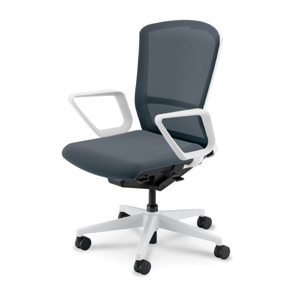 ウチダ エルフィチェア メッシュ ハイバック リング肘(ERAW型) ナイロンキャスター 5-360-243/5-360-263