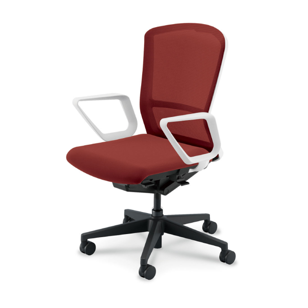 ウチダ エルフィチェア メッシュ ハイバック リング肘(ERAW型) ナイロンキャスター 5-360-243/5-360-263