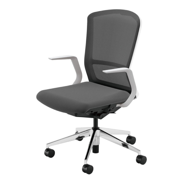 ウチダ エルフィチェア メッシュ ハイバック L型肘(ELAW型/ELAB型) ウレタンキャスター 5-360-291/5-360-231