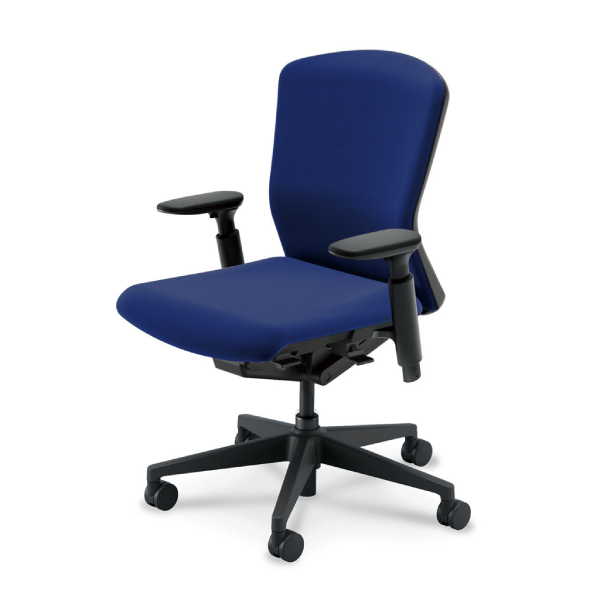 内田洋行 エルフィ 抗ウイルス加工張地 ブラック枠 ミドルバック ブラック脚 KAAB型肘 ナイロンキャスター 5-360-305G/H/J