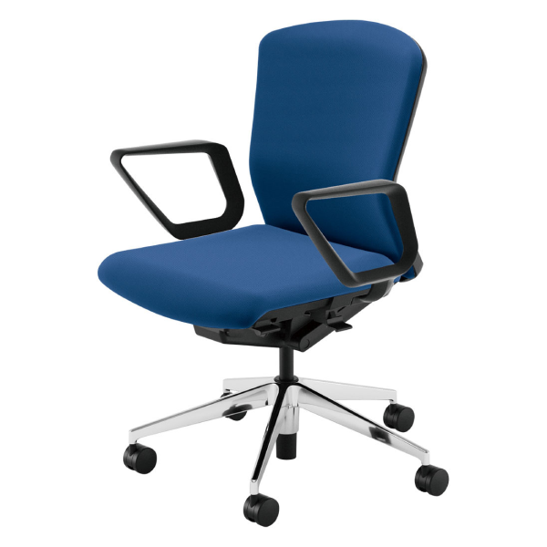 ウチダ エルフィチェア ポリッシュ脚 両面クロス ミドルバック リング肘(ERAW型/ERAB型) 5-360-383/5-360-323