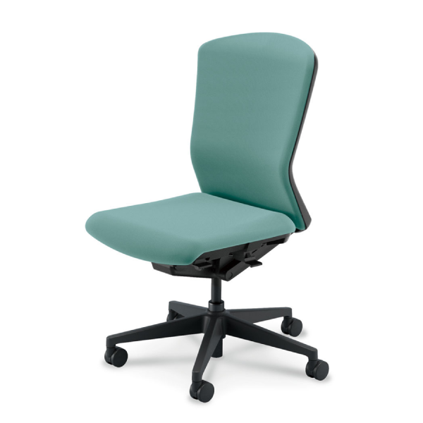 ウチダ ウチダ エルフィチェア クロス ハイバック 肘無 ブラックフレーム ナイロンキャスター 5-360-400