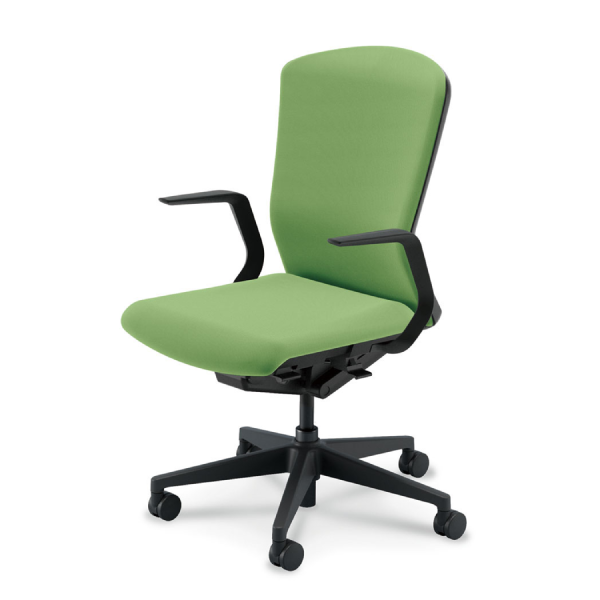 内田洋行ウチダ エルフィチェア クロス ハイバック L型肘(ELAW型) ナイロンキャスター 5-360-401