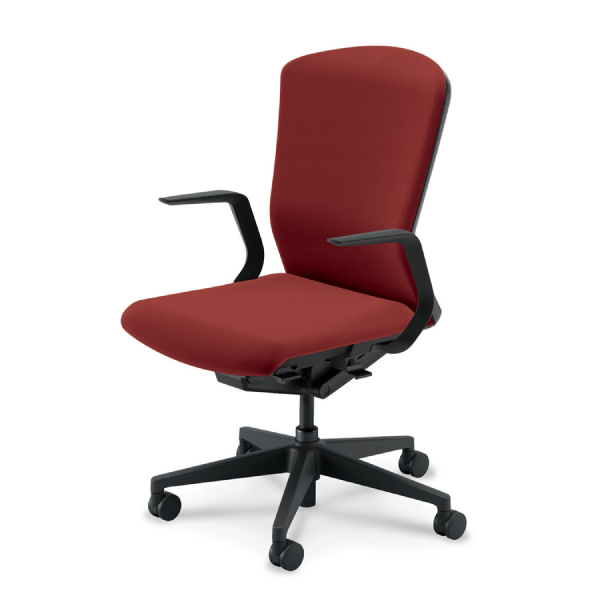 内田洋行ウチダ エルフィチェア クロス ハイバック L型肘(ELAW型) ナイロンキャスター 5-360-401