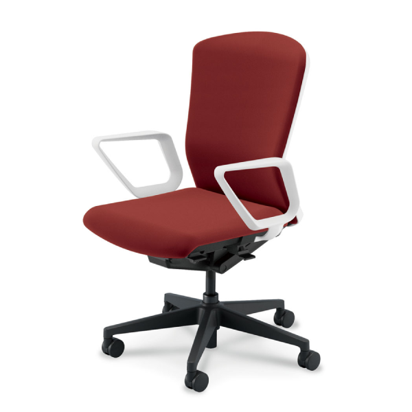 ウチダ エルフィチェア クロス ハイバック リング肘(ERAW型) ナイロンキャスター 5-360-443/5-360-463