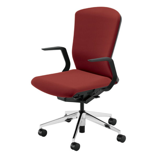 ウチダウチダ エルフィチェア 両面クロスハイバック L型肘(ELAW型) ウレタンキャスター 5-360-691/5-360-631