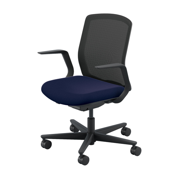 内田洋行 カリッサ2 チェア メッシュタイプ ミドルバック  L型肘 ナイロンキャスター　5-370-61/5-370-11