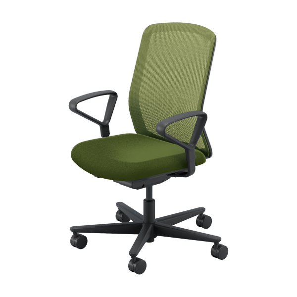 内田洋行 カリッサ2チェア メッシュ ハイバック 単色/ツートン(座) リング肘 ウレタンキャスター 5-370-77/5-370-27