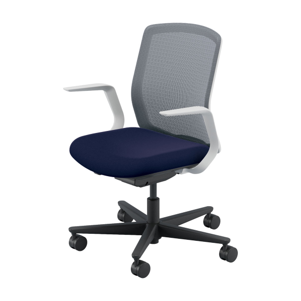 内田洋行 カリッサ2 チェア メッシュタイプ ミドルバック  L型肘 ナイロンキャスター　5-370-61/5-370-11