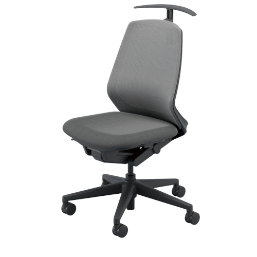 ウチダ ニンバスチェア ミドルバック ブラック脚 肘なし ハンガー付 NA-100BBAL-PUH/5-373-1041