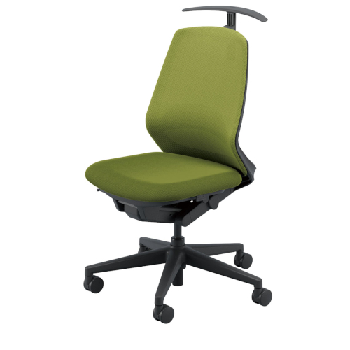 ウチダ ニンバスチェア ミドルバック ブラック脚 肘なし ランバー付 ハンガー付  NA-100BBAL-PUHL/5-373-1083