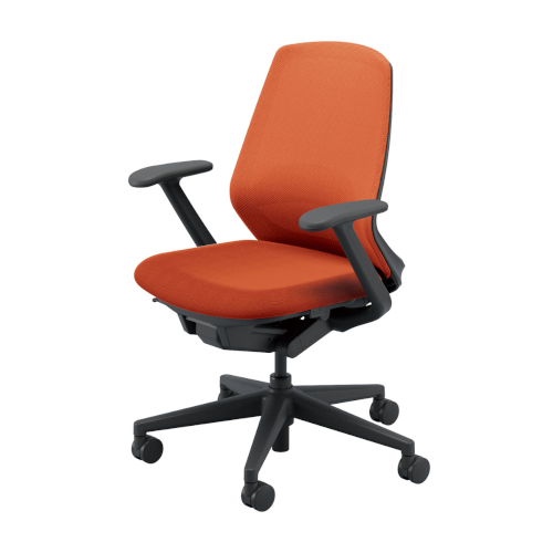 ウチダ ニンバスチェア(Nimbus) ミドルバック ブラック脚 T型肘 ランバーサポート付 NA-110WBTA-PAL/NA-110BBTA-PAL