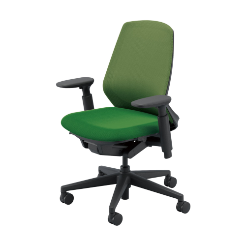 ウチダ ニンバスチェア ミドルバック ブラック脚 アジャスタブル肘 ウレタンキャスター NA-130WBAA-PU/NA-130BBAA-PU