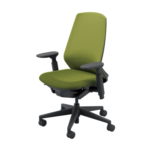 ウチダ ニンバスチェア ハイバック アジャスタブル肘 ランバーサポート付 ウレタンキャスター NA-330WBAA-PUL/NA-330BBAA-PUL