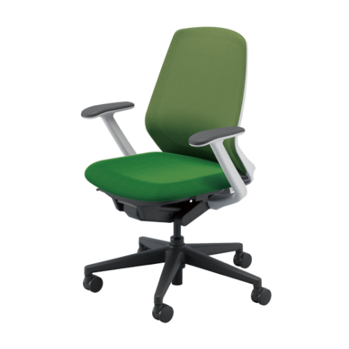 ウチダ ニンバスチェア ミドルバック ブラック脚 T型肘  NA-110WBTA-PU/5-373-3124