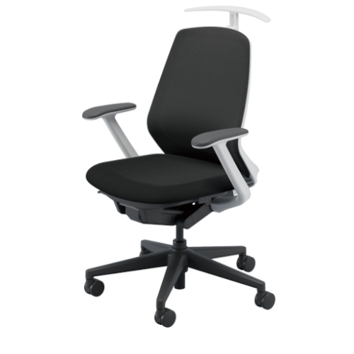 ウチダ ニンバスチェア(Nimbus) ミドルバック ブラック脚 T型肘 ランバー付 ハンガー付 NA-110WBTA-PAHL/NA-110BBTA-PAHL