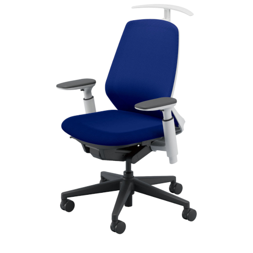 ウチダ ニンバスチェア(Nimbus) ミドルバック ブラック脚 アジャスタブル肘 ジャケットハンガー付 NA-130WBAA-PAH/NA-130BBAA-PAH