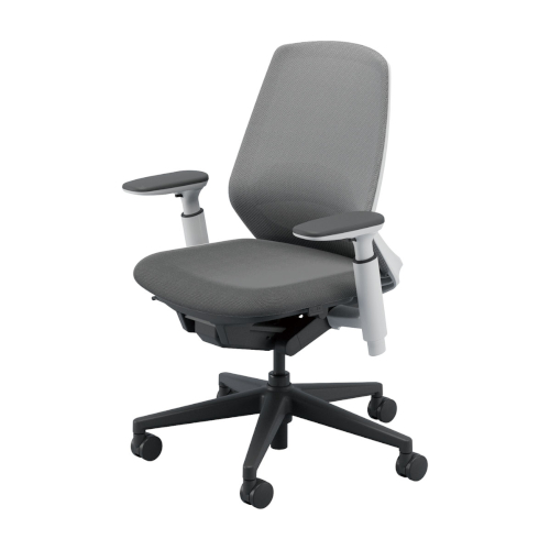 ウチダ ニンバスチェア(Nimbus) ミドルバック ブラック脚 アジャスタブル肘 ランバーサポート付 NA-130WBAA-PAL/NA-130BBAA-PAL