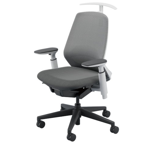 ウチダ ニンバスチェア ミドルバック ブラック脚 アジャスタブル肘 ランバー付 ハンガー付  NA-130WBAA-PUHL/5-373-3381