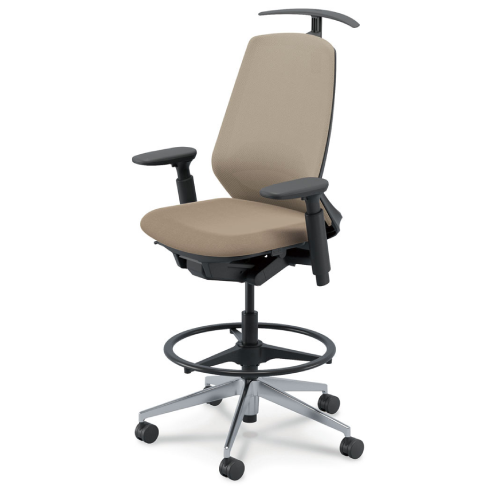 内田洋行 ニンバスチェア(Nimbus) ハイシート ミドルバック ポリッシュ脚 5-374-287A