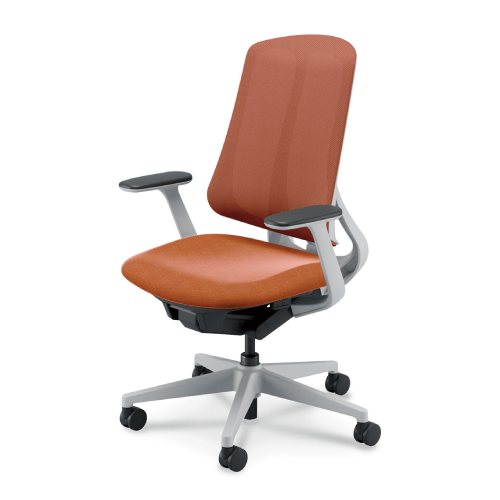 リーフレクチェア ハイバック ホワイト樹脂脚 T型肘 ナイロンC ホワイトフレーム 5-378-323