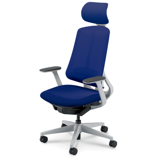 リーフレクチェア エクストラハイバック ホワイト樹脂脚 T型肘 ランバー付 ナイロンC ホワイトフレーム 5-378-823