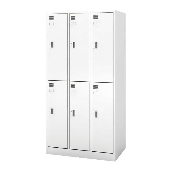 内田洋行 システムロッカーNS型 スタンダードタイプ 6人用 シリンダー錠 5-860-0051