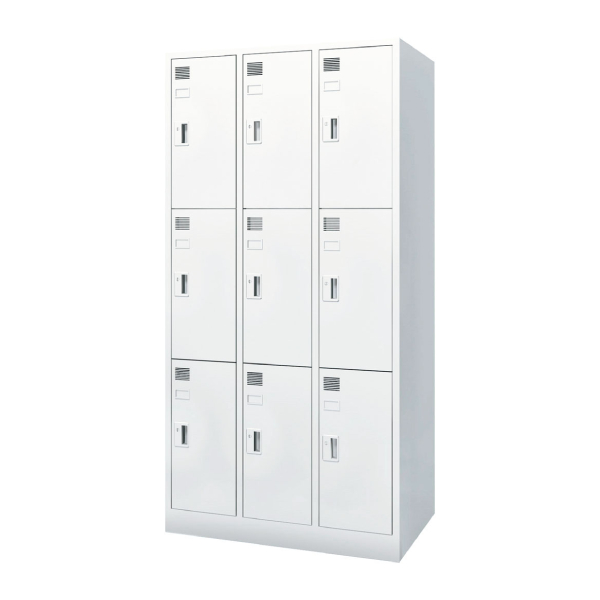 内田洋行 システムロッカーNS型 スタンダードタイプ 9人用 シリンダー錠 5-860-0071