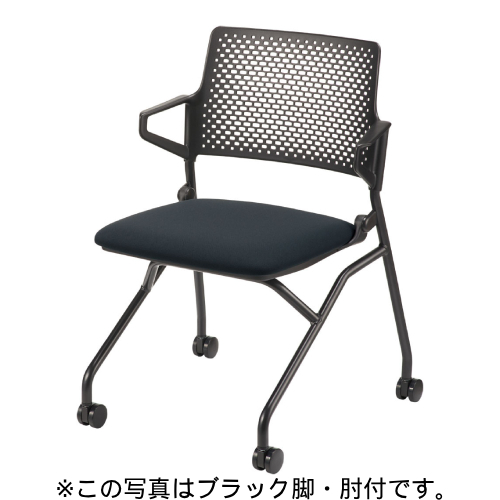 ウチダ FM-345チェア ネスティング脚 シルバーメタリック脚 A4メモ台付 FM-345 BST4 DF/6-113-213