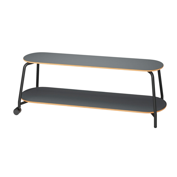 内田洋行 プラー(Puller)シリーズ ベンチ 片側キャスタータイプ 板座ベンチ 棚付 ベンチ板座棚付C 6-113-5607