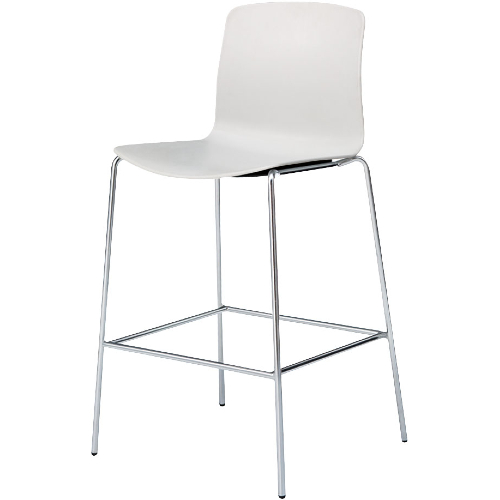 ウチダ ミーティングチェア ricco(リッコ) 4本脚 ハイタイプ メッキ仕上げ 背・座ヌード RIC-350N 6-114-4300