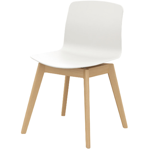 ウチダ ミーティングチェア ricco(リッコ) 木製脚 背・座ヌード RIC-400N 6-114-7000