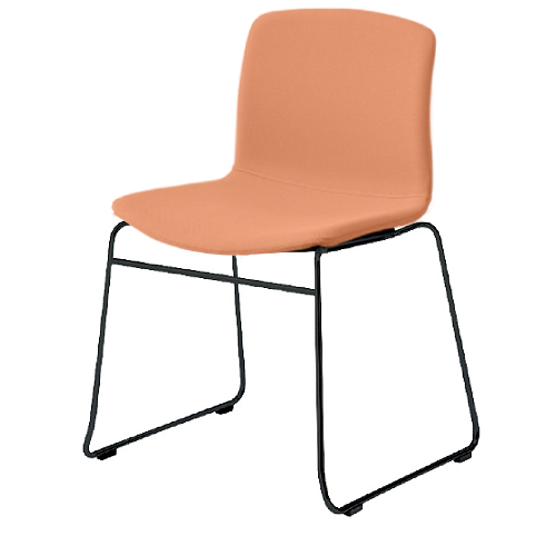 内田洋行 ミーティングチェア ricco-N(リッコ-エヌ) ループ脚 塗装仕上げ 張りぐるみ RIC-100NC 6-115-40