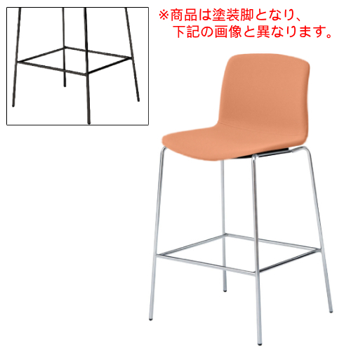 内田洋行 ミーティングチェア ricco-N リッコ-エヌ 4本脚 ハイタイプ 塗装仕上げ 張りぐるみ RIC-300NC 6-115-43