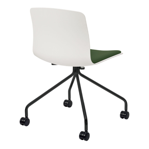 ウチダ ミーティングチェア ricco-N(リッコ-エヌ) 4本脚キャスター付 塗装仕上げ 座パッド RIC-500NP 6-115-54