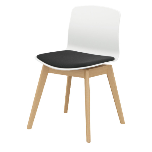 内田洋行 ミーティングチェア ricco-N(リッコ-エヌ) 木製脚 座パッド RIC-400NP 6-115-70