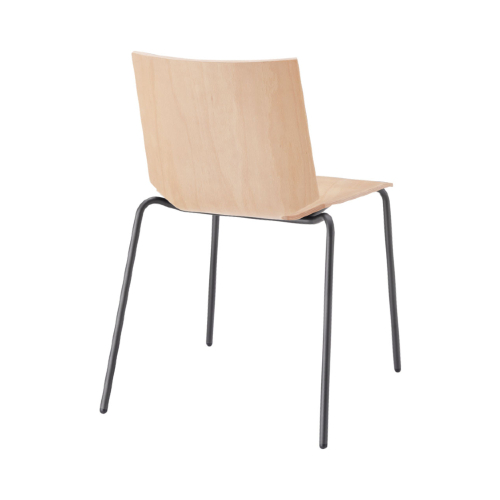 ウチダ ミーティングチェア ヘーゼル メタリックグレイ脚 布張り 4本脚 背・座ヌード HZL-100MN 6-116-0□00