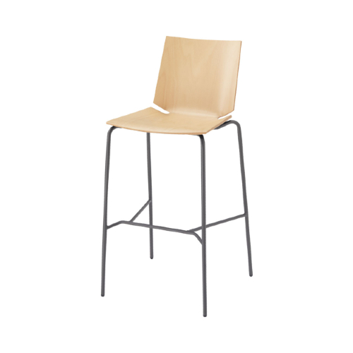 ウチダ ミーティングチェア ヘーゼル メタリックグレイ脚 布張り ハイタイプ 背・座ヌード HZL-300MN 6-116-3□00