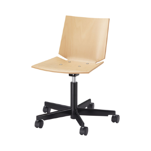 ウチダ ミーティングチェア ヘーゼル 5本脚 布張り 5本回転脚 背・座ヌード HZL-500N 6-117-1□00