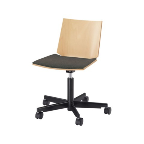 ウチダ ミーティングチェア ヘーゼル 5本脚 布張り 5本回転脚 座パッド HZL-500S 6-117-1□□□