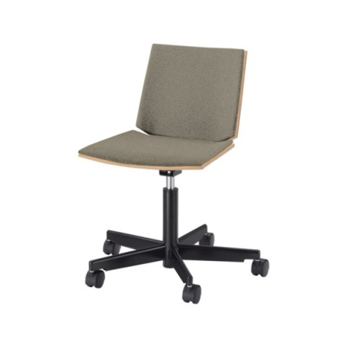 ウチダ ミーティングチェア ヘーゼル 5本脚 布張り 5本回転脚 背・座パッド HZL-500BS 6-117-1□□□