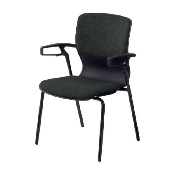 内田洋行 ミーティングチェア カゼトラチェア (Cazetora) 4本脚 背パッド付 肘付 6-118-1510