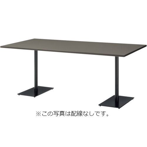 ウチダ ミーティングテーブル ニュート ダブルベース脚 長方形 配線ボックス プレミアムカラー 1890CNBBAJ 6-154-693