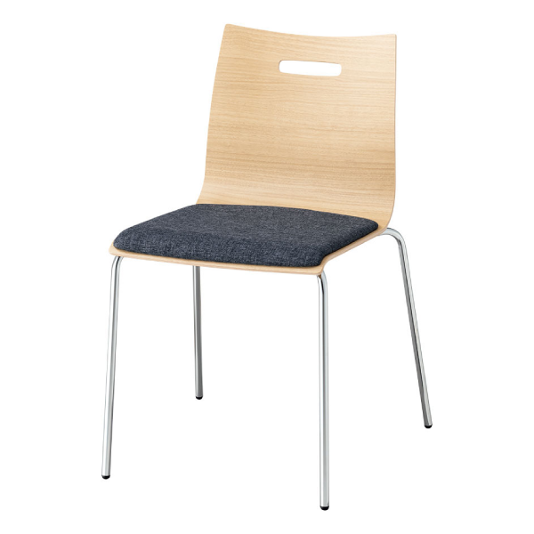 内田洋行 ミーティングチェア リフレッシュタイプチュア RBK-2N 4本脚 ロータイプ メッキ脚 布張り 6-450-532