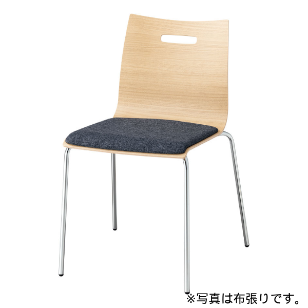 内田洋行 ミーティングチェア リフレッシュタイプチュア RBK-2N 4本脚 ロータイプ メッキ脚 ビニールレザー張り 6-450-533