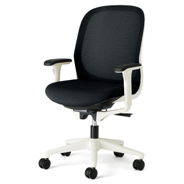 プラス フィータ2チェア アジャスト肘 ホワイトフレーム 樹脂脚 KD-FT50MKL