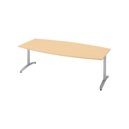 プラス ロンナ(ronna) 標準天板 T字脚 ボート形 配線口なし ミーティングテーブル W2100×D1000×H720 NN-2110TAB