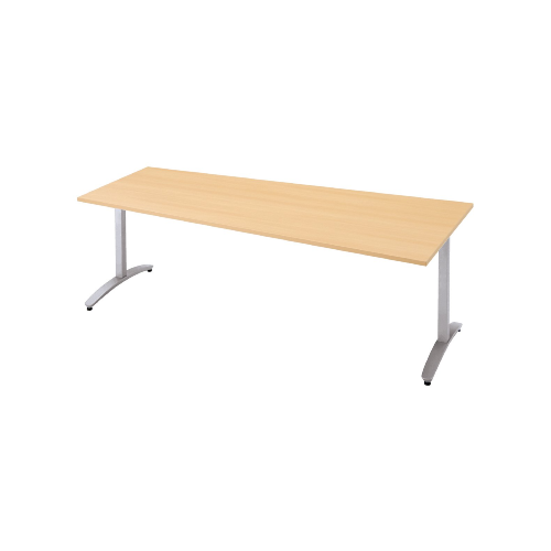 プラス ロンナ(ronna) 標準天板 T字脚 長台形 配線口なし ミーティングテーブル W1800×D900×H720 NN-1809TAD