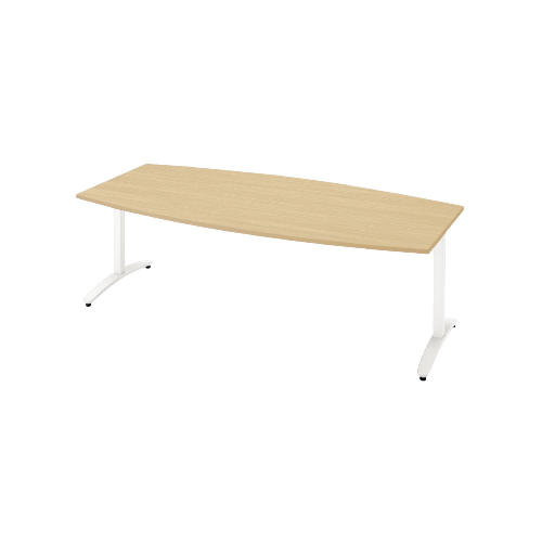 プラス ロンナ(ronna) 標準天板 T字脚 ボート形 配線口なし ミーティングテーブル W2100×D1000×H720 NN-2110TAB