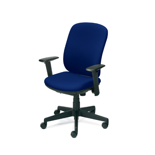 プラス プリセアチェア(Presea) ハイバック  ホワイトシェル 布タイプ アジャスト肘 KD-K53SL